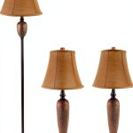 Elegant Designs Lamp Set Hammered Bronze Traditional Style-0