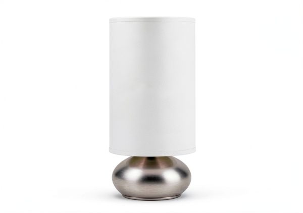 Catalina Lighting Brushed Nickel Touch Table Lamp Set-2