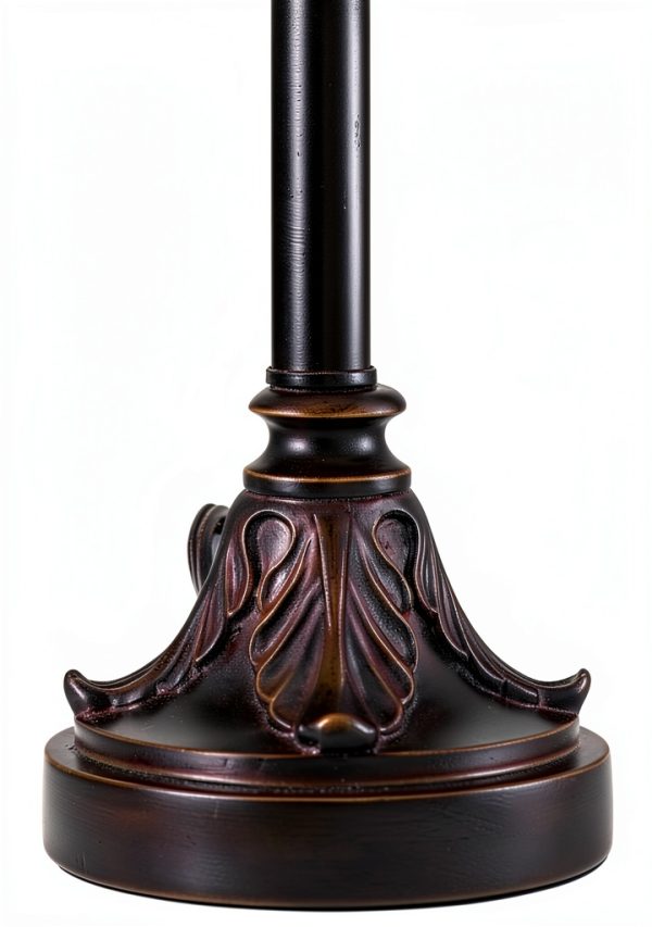 Catalina Lighting Modern Floor Lamp Bronze Burgundy Fabric-1
