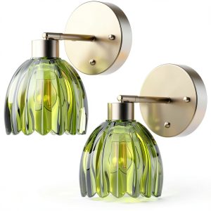 Mokoqi Cordless Wall Sconces Dimmable Touch Control Set of 2-0