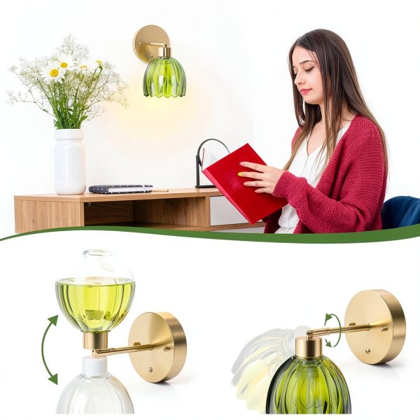Mokoqi Cordless Wall Sconces Dimmable Touch Control Set of 2-4