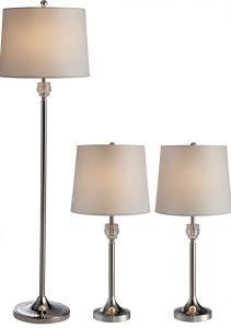 Pacific Coast Lighting Romley Traditional Lamps Set Chrome-0