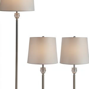 Pacific Coast Lighting Romley Traditional Lamps Set Chrome-0