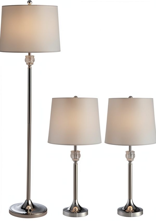 Pacific Coast Lighting Romley Traditional Lamps Set Chrome-0