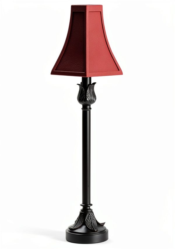 Catalina Lighting Modern Floor Lamp Bronze Burgundy Fabric-3
