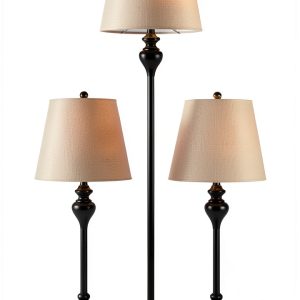 Kenroy Home Charlotte 3 Lamp Set Oil Rubbed Bronze Floor-0