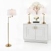 SAFAVIEH Gold Modern Floor Table Lamp Set LED Energy-2