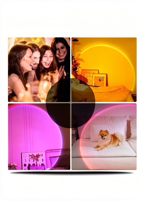 Sunset Lamp Projector APP Control Multicolor LED Lights-3