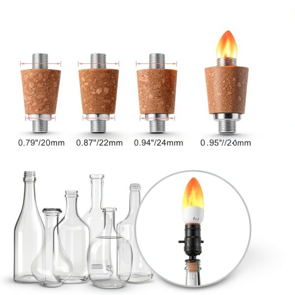 Lpraer DIY Wine Bottle Lamp Kit Retro LED Flame Bulbs-1