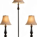 Smeike Art Deco Floor Table Lamp Set Black Retro Design-0