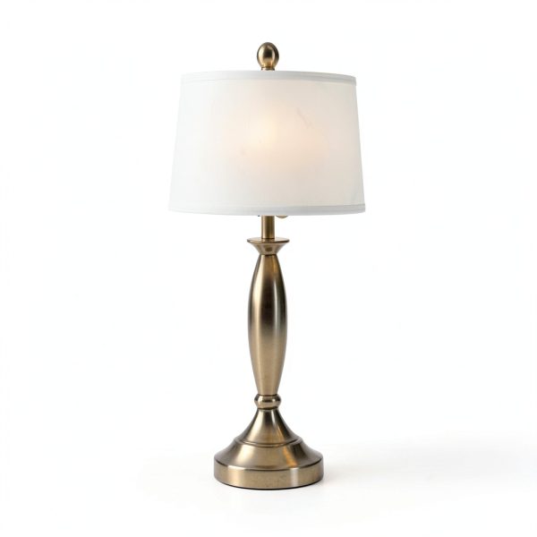 Aosom Modern Linen Lamp Set Steel Base Reading Lights-3