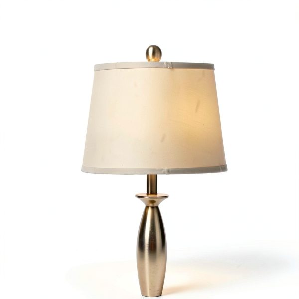 Aosom Modern Linen Lamp Set Steel Base Reading Lights-5