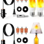Lpraer DIY Wine Bottle Lamp Kit Retro LED Flame Bulbs-0