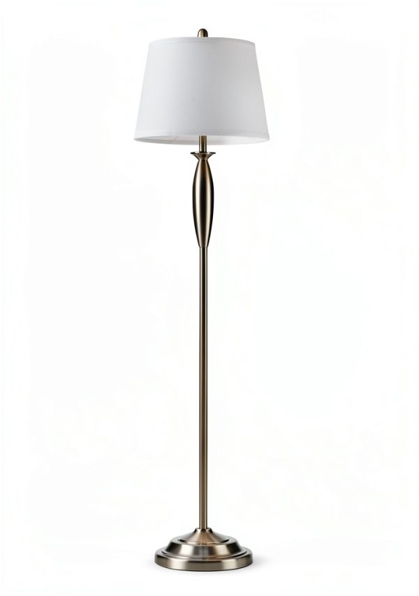 Aosom Modern Linen Lamp Set Steel Base Reading Lights-6
