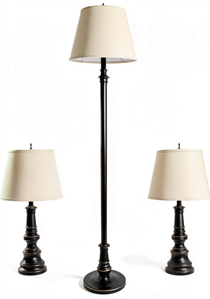 Elegant Designs lamp set displayed in a cozy living room