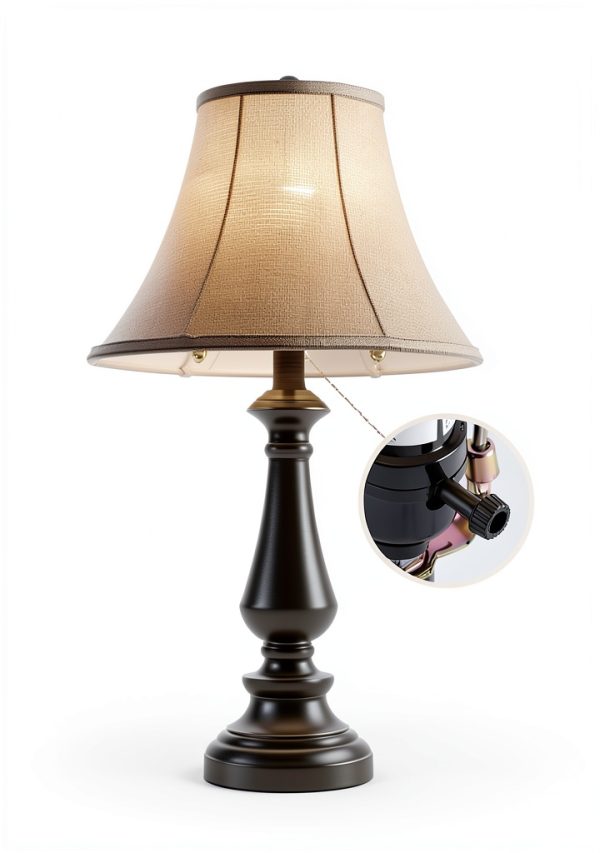 Smeike Art Deco Floor Table Lamp Set Black Retro Design-3