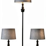 Adesso Modern Lamp Set Dark Bronze 3-Piece Lighting-0