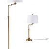 SAFAVIEH Gold Modern Floor Table Lamp Set LED Energy-4
