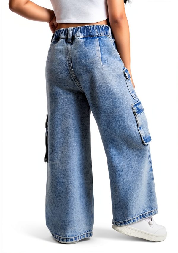 KidsStyle Toddler Girls Baggy Denim Jeans-2