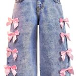 Toddler Girls Y2k Jeans Soft Denim Casual Wear-0