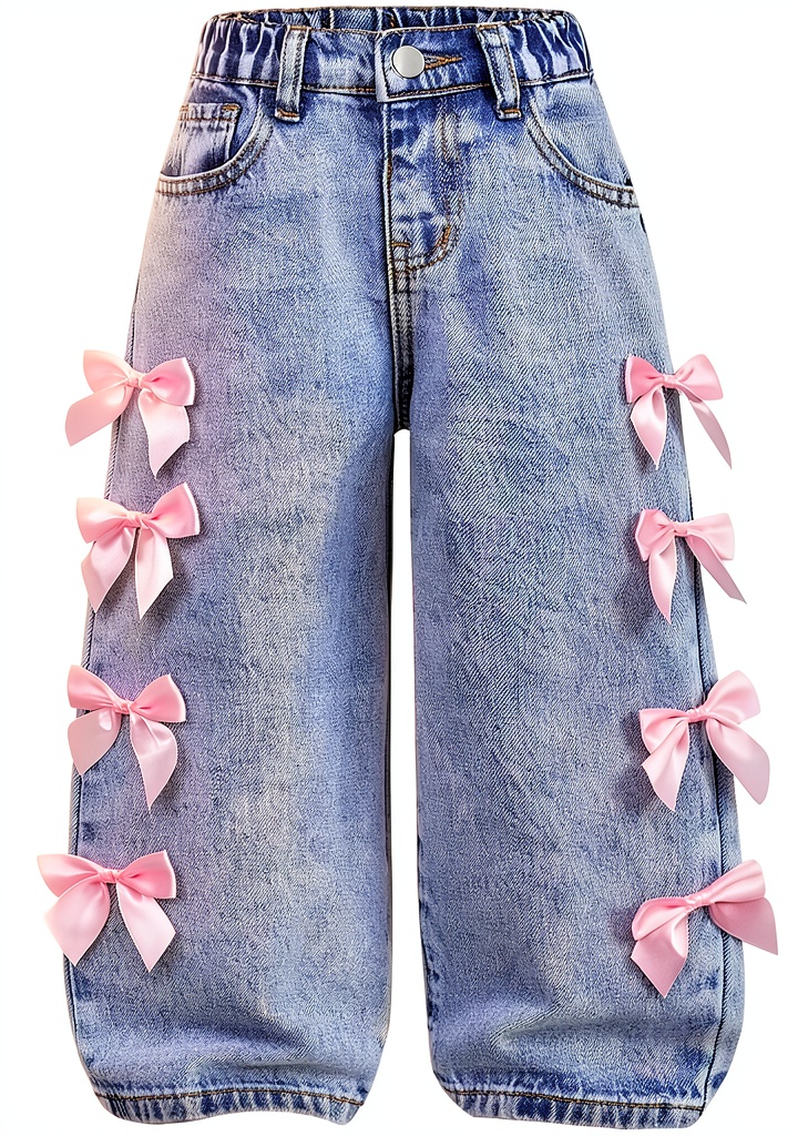 Toddler girl wearing Y2k style jeans