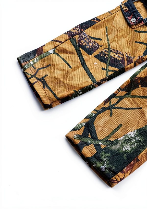 Toddler Girls Camouflage Cargo Pants KidStyle Army Green Size 7 Years-3