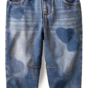 Girls Denim Jeans Peak Wash Hearts by The Children’s Place Fit 3T-5T-0