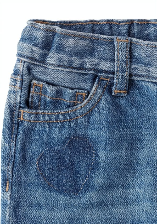 Girls Denim Jeans Peak Wash Hearts by The Children’s Place Fit 3T-5T-1