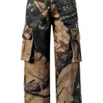 Toddler Girls Camouflage Cargo Pants KidStyle Army Green Size 7 Years-0