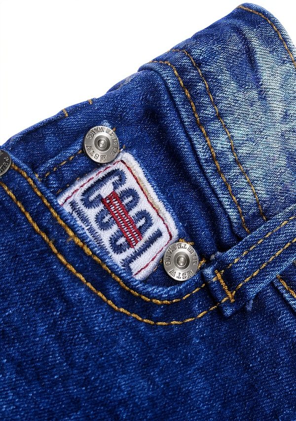 KidStyle Girls Ripped Denim Jeans Stone Wash BlackBlue 2-3T-4-5T-2