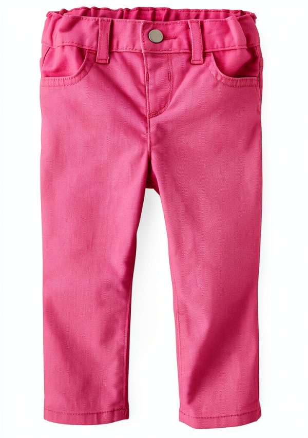 Girls Straight Jeans French Rose The Children Place Slim Fit Cotton-0