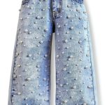 KidStyle Light Wash Girls Jeans 4T 7Y Baggy High Rise Casual Denim-0