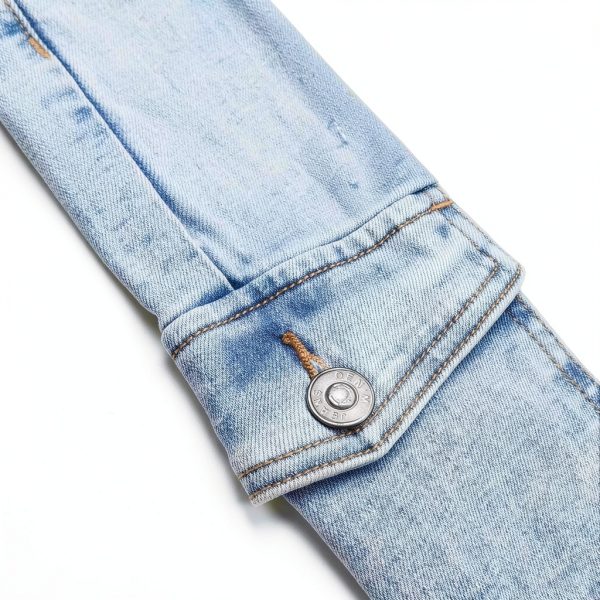 KidStyle Lightblue Girls Cargo Jeans Wide Leg Denim with Elastic Waist-4