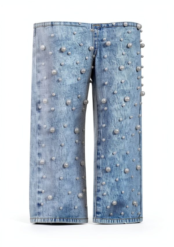 KidStyle Light Wash Girls Jeans 4T 7Y Baggy High Rise Casual Denim-3