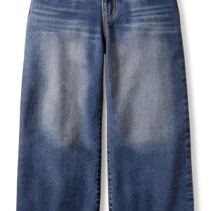 Children's Place Baby Girls Baggy Jeans Acres Wash Fit 80% Cotton-0