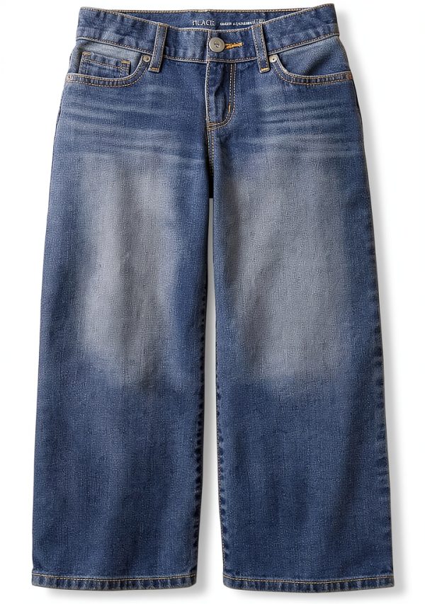 Children's Place Baby Girls Baggy Jeans Acres Wash Fit 80% Cotton-0