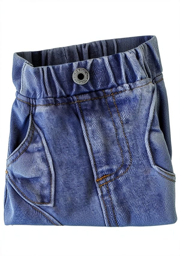 WDIRARA Toddler Girl's Bow Wide Leg Jeans Elastic High Waisted Denim Pants-3
