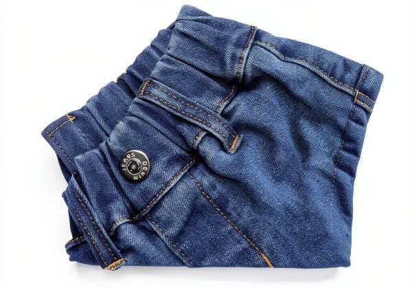 KIDSCOOL SPACE Baby Girls Wide-Leg Cargo Jeans,Toddler Boy Elastic Waist with D-Ring Loops Stretch Denim Pants-3