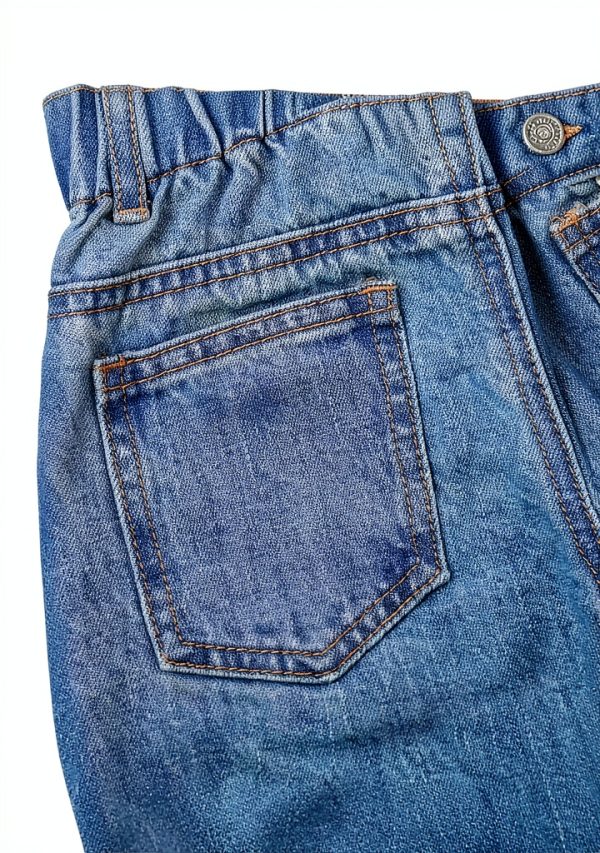Kidscool Space Baby Girls Jeans Elastic Waist D‑Ring Wide‑Leg Denim-2