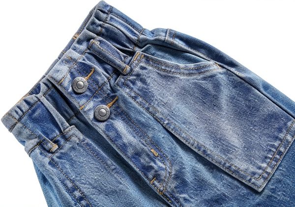 Kidscool Space Baby Girls Jeans Elastic Waist D‑Ring Wide‑Leg Denim-3