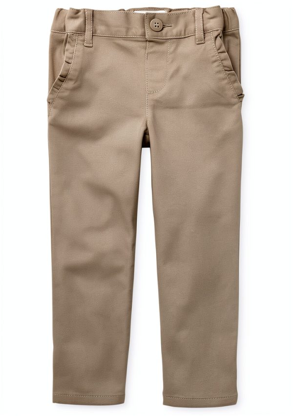 Girls Slim Uniform Pant Jeans Children Place Fit Style-0